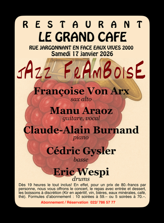 Affiche Jazz Framboise (portrait)